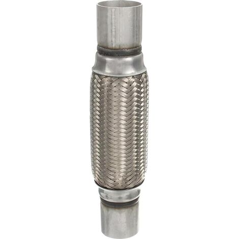 Voiture Tuyau D'échappement,Tube Tressé en Acier Inoxydable,Tuyau D'échappement Flexible,Soufflet D'échappement,Convient pour Voitures,SUV,Bus et Camions (45x200mm)