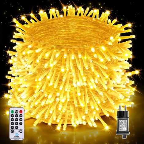 Guirlande Lumineuse Exterieure, 40m 400LEDs Guirlande Lumineuse Noel Intérieur et Extérieur étanche IP44, 8 Modes avec Télécommande pour Noël, Chambre, Décoration Sapin de Noel (1/5)