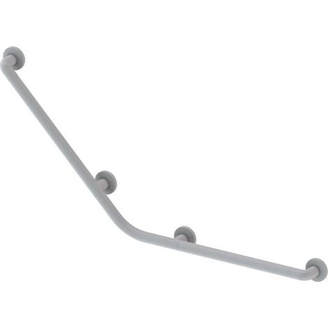 Pasamanos esquinero de seguridad para baño blanco 113 cm (1/2)