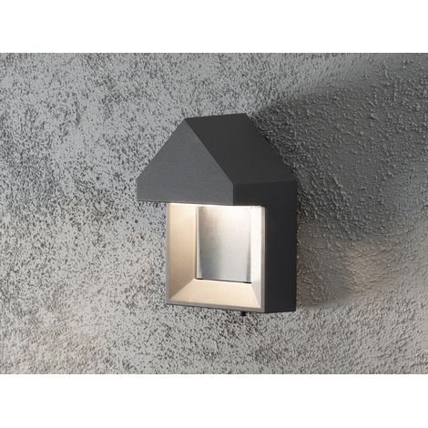 Edle Wandleuchte COSENZA, anthrazit, 5 Watt HP-LED, 400 Lumen, IP54 (1/5)