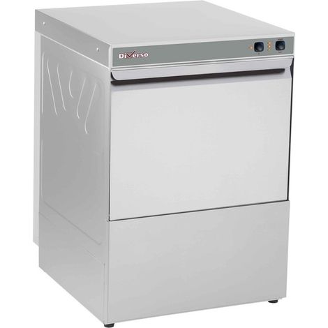 Lave-vaisselle panier 500x500 mm, avec pompe vidange et doseur de produit de lavage - Diverso