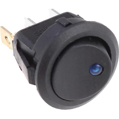 Interrupteur à bascule 12V 20A à 3 boutons-poussoirs avec lumière LED pour haut-parleur de voiture ou de moto (bleu)-Blue (1/3)