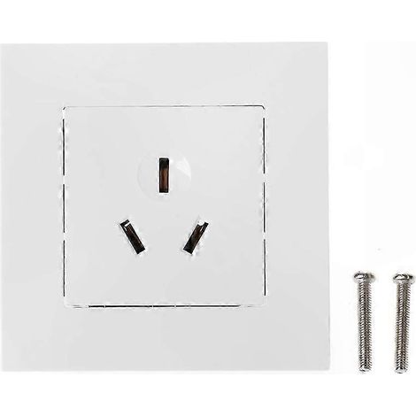 Prise murale 86 type 16A, socle 3 trous blanc, panneau PC robuste pour climatiseur, sortie électrique encastrable, norme française, alimentation dédiée (1/5)