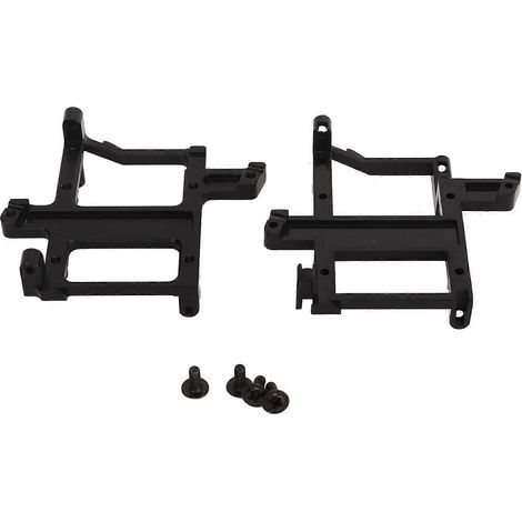 Support de servo de boîte de vitesses pour voiture RC, en alliage d'aluminium, pour véhicule tout-terrain RC, noir. (1/5)
