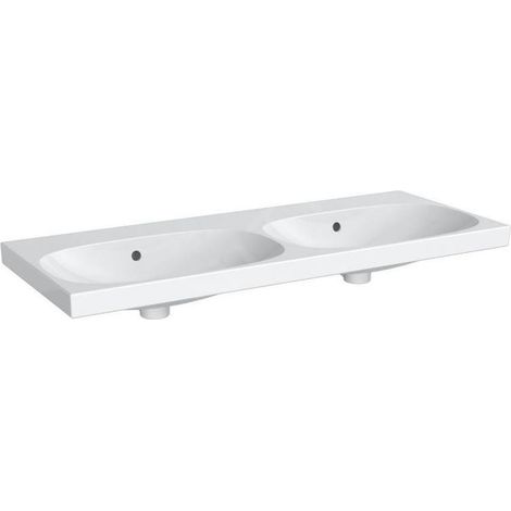 Geberit Acanto double lavabo, sans trous pour robinets, avec (1/4)