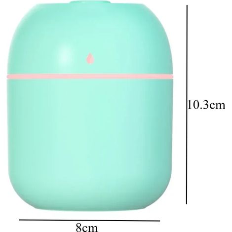 Humidificateur d'air USB en forme de goutte d'eau (vert), humidificateur d'air silencieux à atomisation pour voiture (1/5)