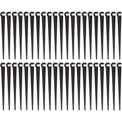 Piquets de Support de Tuyau d'irrigation Support Piquet de Tube Irrigation Goutte à Goutte Plastique Outil de Jardinage,Paquet de 100 (1/5)