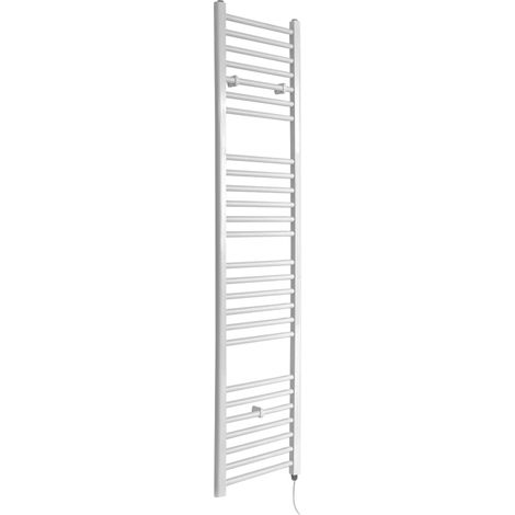 Hudson Reed Ive - Sèche-Serviettes Design Électrique Moderne Plat - Blanc - 180 cm x 40 cm (1/5)