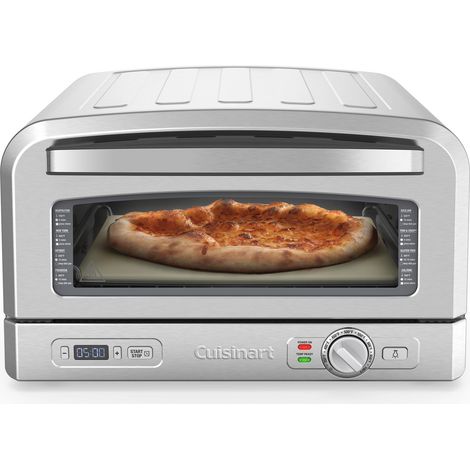 Cuisinart Forno per Pizza  Per uso interno, Gusto a legna in 5 minuti, Kit Pizza Incluso: Buccia per Pizza, Taglierina, Pietra e Piatto Profondo, Tempo e Temperatura Regolabili Fino a 400°C Spina EU (1/5)