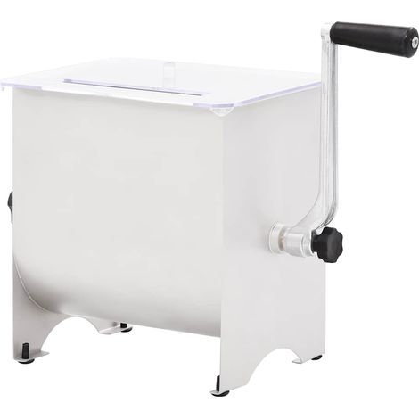 Manual Meat Mixer with Lid Silver Stainless Steel vidaXL (1/5)