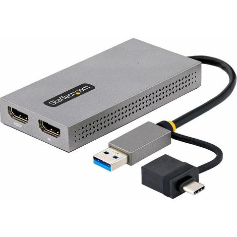 StarTech.com Adattatore USB 3.0 a HDMI, Scheda Video Esterna USB 3.0 a Doppio HDMI (1x 4K30Hz/1x 1080p), Cavo da 1 107B-USB-HDMI (1/5)