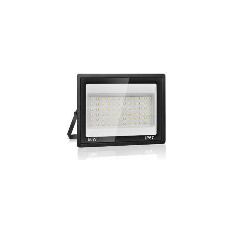 Projecteur LED Extérieur 50W, 5000LM Super Lumineux, 7000K Blanc Froid, IP67 Étanche,Spot Extérieur pour Cour, Garage, Allée, Atelier, Couloir et Éclairage de Sécurité