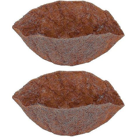 Doublure de 35,5 cm pour jardinières, 2 doublures rondes de rechange en fibre naturelle pour paniers suspendus (1/5)