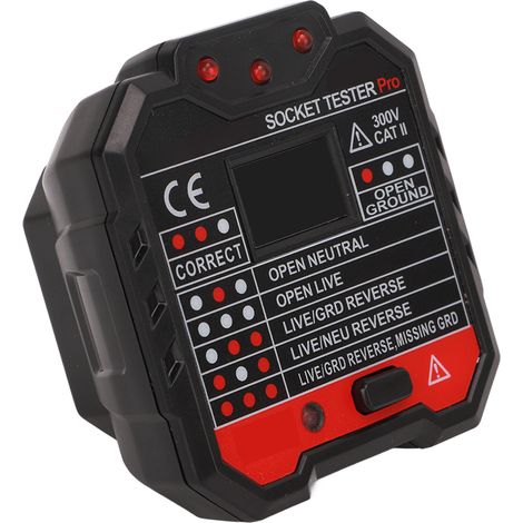 Testeur de prises électriques, détecteur de phase, polarité et tension d'alimentation pour la maison (48-250 V, modèle HT106D, prise européenne). (1/5)