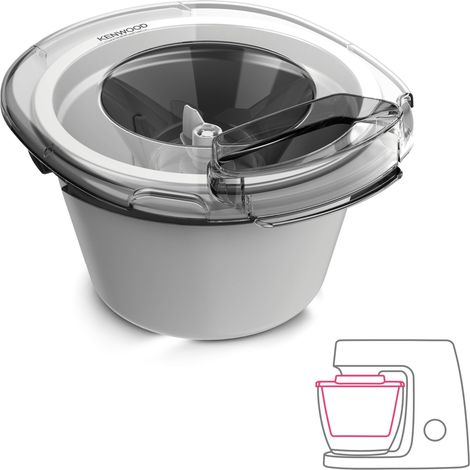 Accessoire Sorbetière Glacier pour Robot Pâtissier Chef Blanc (1/5)