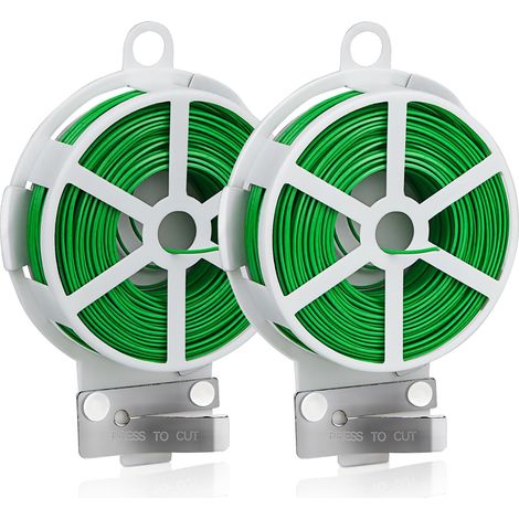 Fil de Attache Plante Jardin, 100m Fil Jardinage Vert, Fil de Serrage pour Jardin, Attache Plante Ajustable Fil D'attache Avec Cutter pour Plantes pour Jardinage, Maison, Projets de Bricolage (1/5)