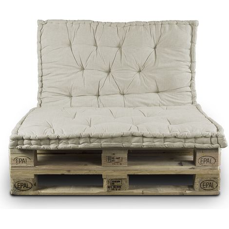 Cuscino Mattonella Per Seduta-Schienale Divani Pallet Cuscino Per Bancale 80x120, misura80x120coloreGrigio