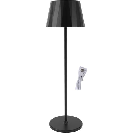 Ortviai Lampe de bureau LED sans fil rechargeable 5200 mAh, réglage continu de l’intensité, touche tactile, noir (1/5)
