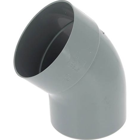 Coude PVC mâle-femelle 45° Ø125 (1/2)
