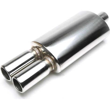 Silencieux arrière sport universel inox TA Technix 2 x 76mm rond-27480605