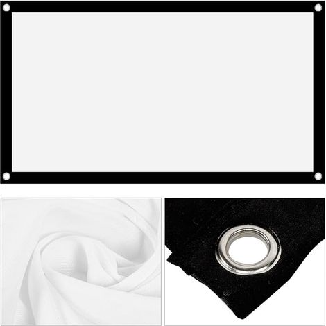 White Projection Screens, Folding Thick 16:9 Portable Projector Screen for Outdoor Movie Camping (-2610190065711) (1/5)