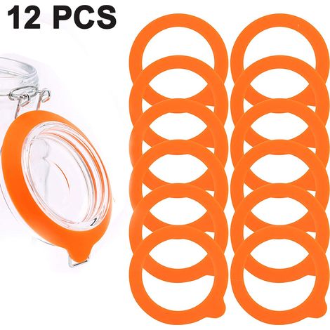 Joint Etanche En Silicone - Pour Bocaux À Bouche Standard - Diamètre Extérieur 9,4 Cm - Lot De 12 Pièces