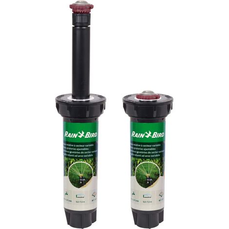 Rain Bird – Arroseur asperseur série 1804 – Buse rotative réglable 45° à 270° – Portée 2,40 à 4,60m – Entrée 15x21 – Élévation 10cm