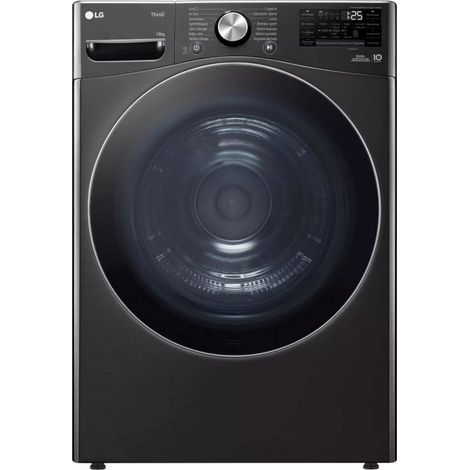LG – Sèche-linge pompe à chaleur 18kg 70cm – Condenseur autonettoyant – Niveau sonore 63dB – RH8P12BS (1/5)