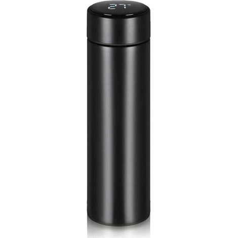 Gourde isotherme 500 ml, tasse de voyage, acier inoxydable 304, gobelet intelligent tactile, étanche, garde les boissons chaudes et froides, gourde de sport pour le vélo, la salle de sport et la maiso (1/4)
