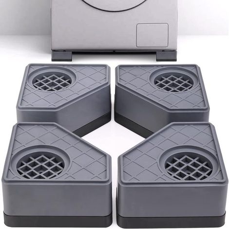 patins anti-vibrations pour lave-linge, très résistants à l'usure, pieds carrés en caoutchouc (1/5)