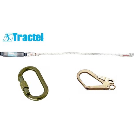 TRACTEL CORDINO ANTICADUTA CON DISSIPATORE DI ENERGIA LDA 12 1,5 MT (1/4)