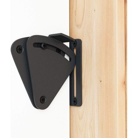 Grande serratura per porta del fienile, serratura nera per la privacy per porte scorrevoli, adatta a porte retrattili, garage e capannoni, cancelli in legno e vetro (1/4)