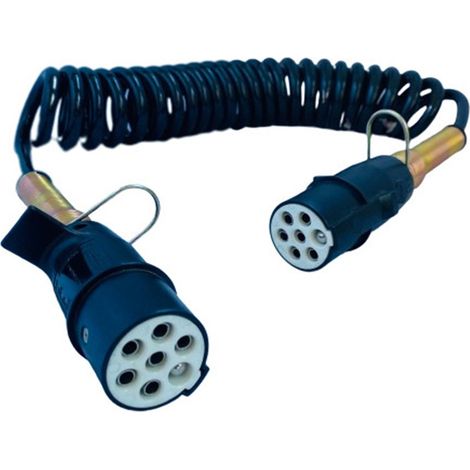 Rallonge Spirale 7 conducteurs - 3M - FEMELLE/FEMELLE - 24V (1/3)
