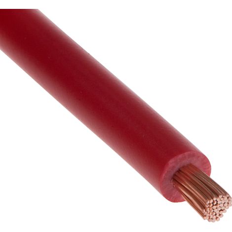 RS PRO Fil de câblage, section 2,5 mm², 1000 V Rouge Cuivre, Maximum +70 °C, 100m ( Prix pour Bobine de 100 Mètres )