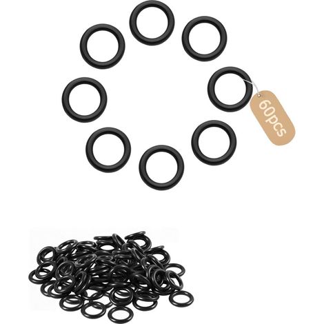 100 Pièces Joint Torique NBR70, 5x2mm Joints Toriques d'étanchéité en Caoutchouc, Métrique O Ring Nitrile pour Plomberie, Robinet, Evier Cuisine, Douche, Pompe, Roulement, Véhicule(Noir)