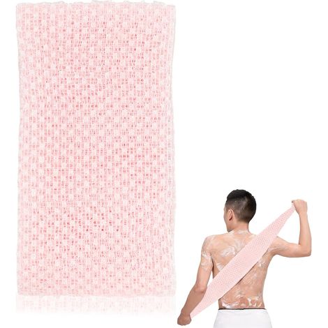 1 Serviette Exfoliante,Nylon,Polyester,25x100cm,Rose,Douche,Homme,Femme (1/5)