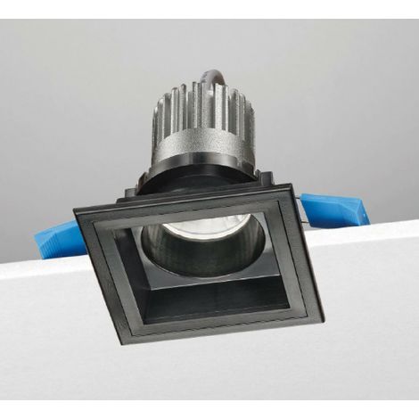 Nobile illuminazione incasso fisso quadro led per controsoffitto bianco 9,5w 4k ip20 b