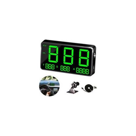 Universelles Head-up-Display (HUD), großer Bildschirm, digitaler Tachometer, Geschwindigkeits- und Höhenprojektor, Geschwindigkeitswarnung für Pkw und andere Fahrzeuge (1/5)