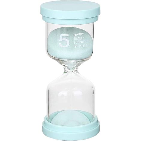 Sablier vert de 5 minutes pour enfants, minuterie en verre, horloge pour enfants, sablier décoratif, maison, bureaux et aussi comme horloge décorative courte durée (1/5)