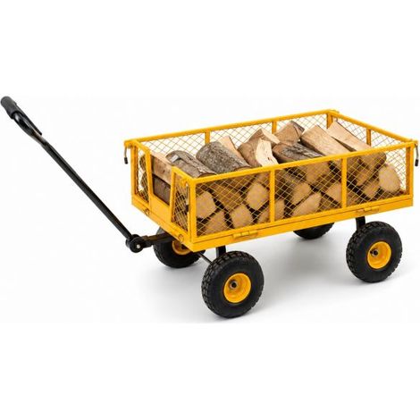 Carrello Porta Legna Porta Attrezzi Da Giardino con Ruote Con Sponde Max 300KG (1/5)