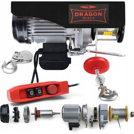 VERRICELLO ELETTRICO A FAVO 600 kg 230 V VERRICELLO DA COSTRUZIONE DRAGON 0,6 tonnellate