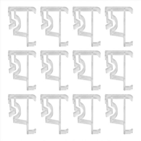 Clips de store transparents de 5 cm pour cantonnière, clips de cantonnière invisibles (12 pièces) (1/5)