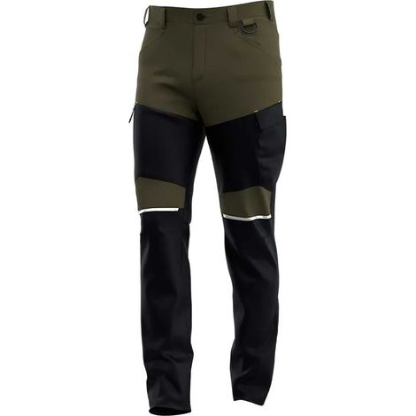 Pack 2 Pantalons Travail Oak Kaki/Noir Extensible 4 Sens (1/5)