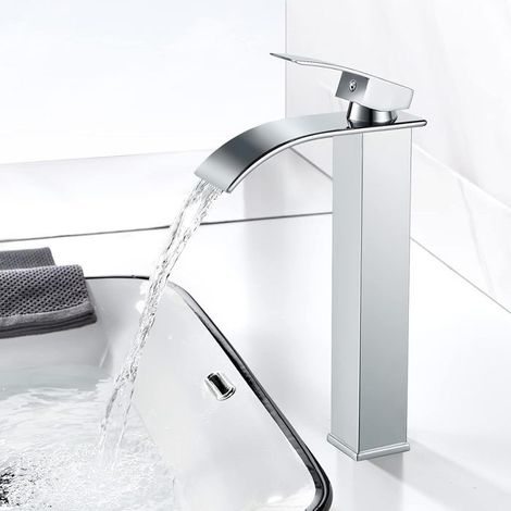 1 Mitigeur lavabo,Cascade,Monocommande,Laiton,Salle de bain (1/5)