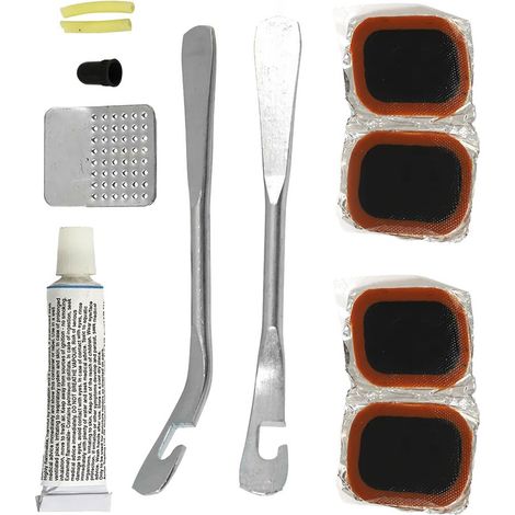 KIT RIPARAZIONE BICICLETTE set 12 pezzi