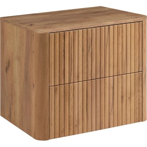 Meuble sous vasque 60 cm, chêne craft, plan chêne craft (1/5)