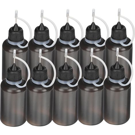 Lot de 20 Bouteilles Souples en Plastique 30Ml Bec Aiguille pour Huile Moteur pour Machines à Coudre et Outils Électriques Bouchon Anti-Fuite Utilisation Pratique (1/5)