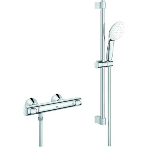 THM-Brausebatterie Grohtherm 500 347961 mit Brausegarnitur 600mm chrom (1/3)