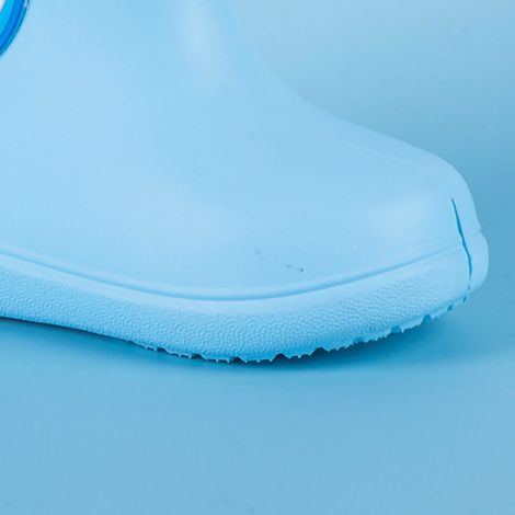 Bottes de pluie confortables pour enfants, motif dessin animé mignon, tige mi-haute, bleu clair, 150 mm (1/5)