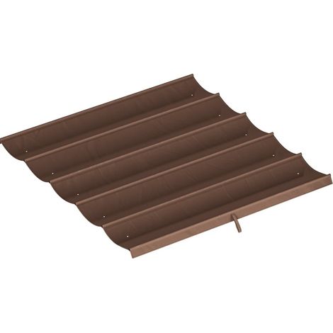 Telo di ricambio per pergola 3 x 3 m in poliestere marrone con fori di drenaggio (1/5)